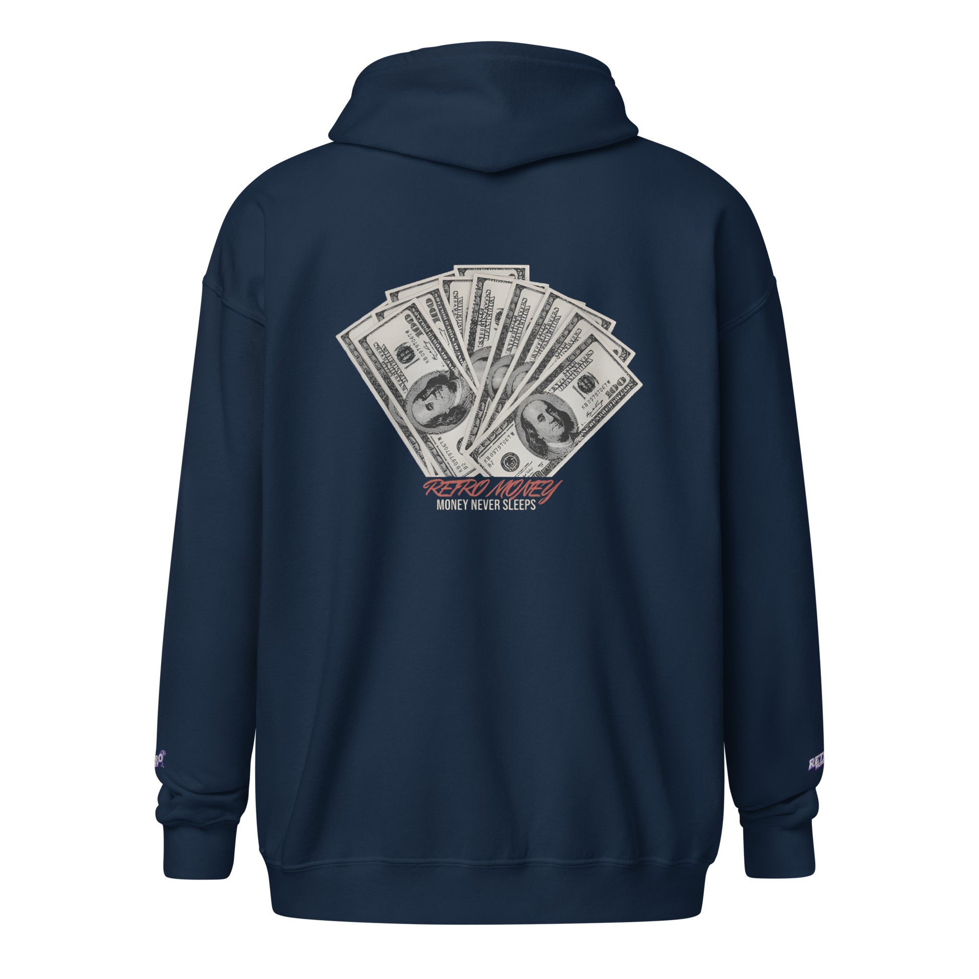 CLASSIC-CASH ZIP HOODIE - RETRO-MONEY